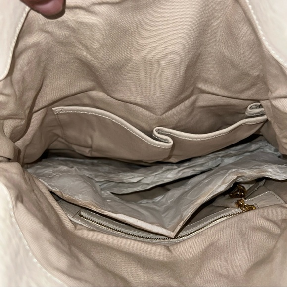 Tory Burch Foldover Convertible Soft Boho Ivory Leather Crossbody - Picture 5 of 7